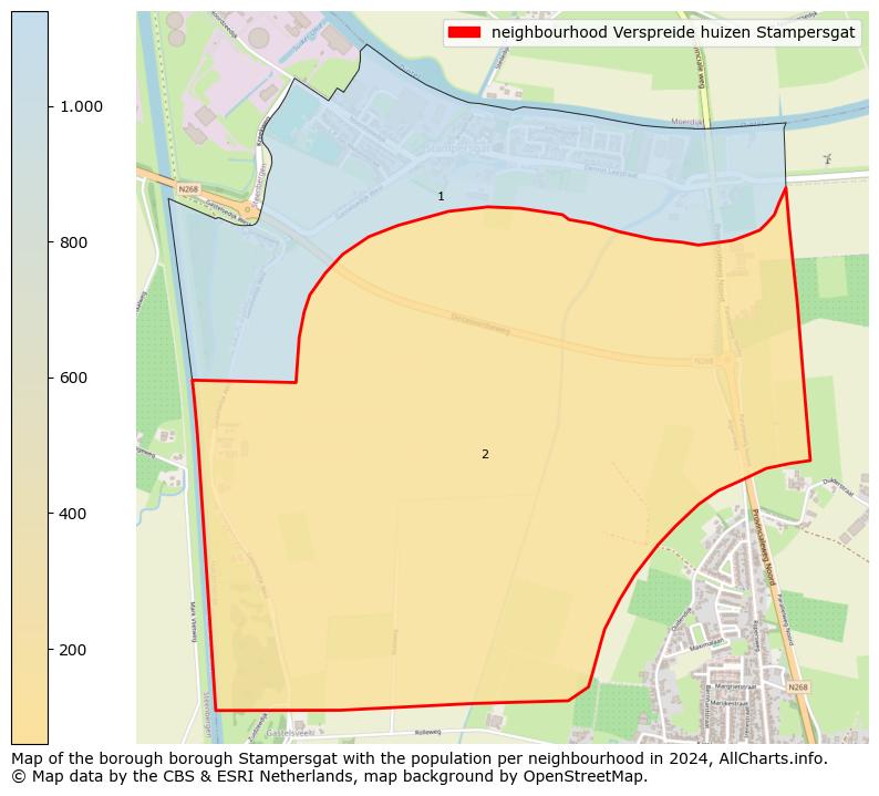 Image of the neighbourhood Verspreide huizen Stampersgat at the map. This image is used as introduction to this page. This page shows a lot of information about the population in the neighbourhood Verspreide huizen Stampersgat (such as the distribution by age groups of the residents, the composition of households, whether inhabitants are natives or Dutch with an immigration background, data about the houses (numbers, types, price development, use, type of property, ...) and more (car ownership, energy consumption, ...) based on open data from the Dutch Central Bureau of Statistics and various other sources!