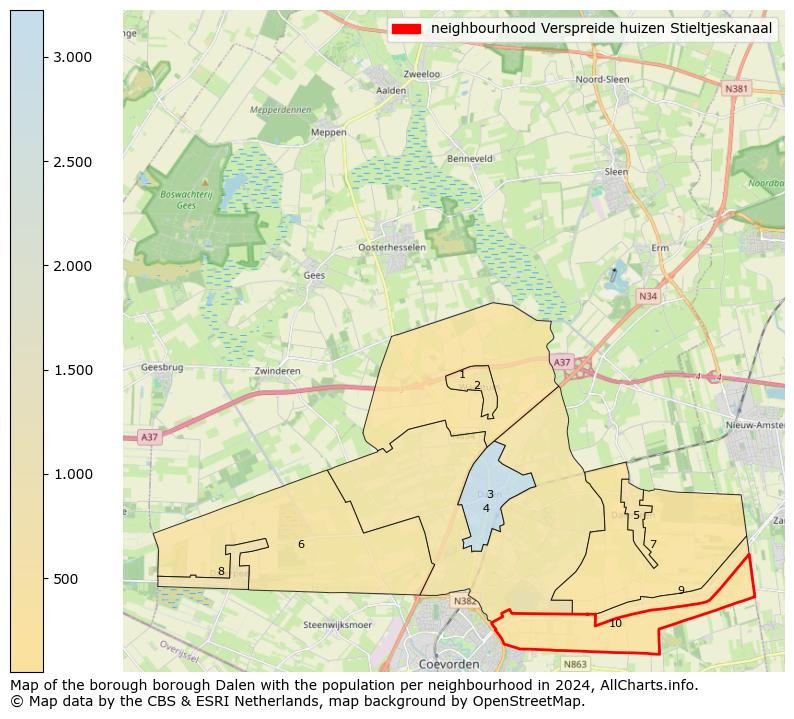 Image of the neighbourhood Verspreide huizen Stieltjeskanaal at the map. This image is used as introduction to this page. This page shows a lot of information about the population in the neighbourhood Verspreide huizen Stieltjeskanaal (such as the distribution by age groups of the residents, the composition of households, whether inhabitants are natives or Dutch with an immigration background, data about the houses (numbers, types, price development, use, type of property, ...) and more (car ownership, energy consumption, ...) based on open data from the Dutch Central Bureau of Statistics and various other sources!