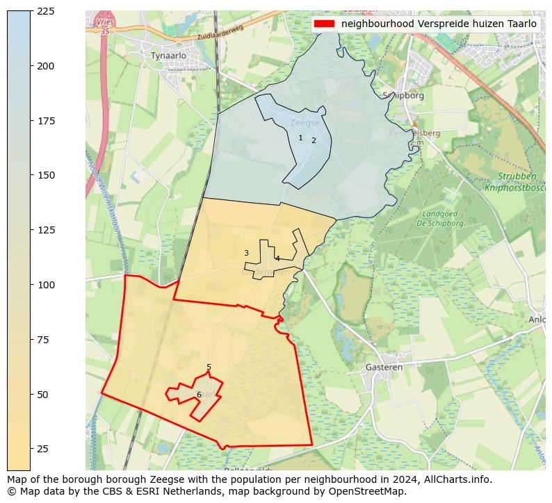 Image of the neighbourhood Verspreide huizen Taarlo at the map. This image is used as introduction to this page. This page shows a lot of information about the population in the neighbourhood Verspreide huizen Taarlo (such as the distribution by age groups of the residents, the composition of households, whether inhabitants are natives or Dutch with an immigration background, data about the houses (numbers, types, price development, use, type of property, ...) and more (car ownership, energy consumption, ...) based on open data from the Dutch Central Bureau of Statistics and various other sources!