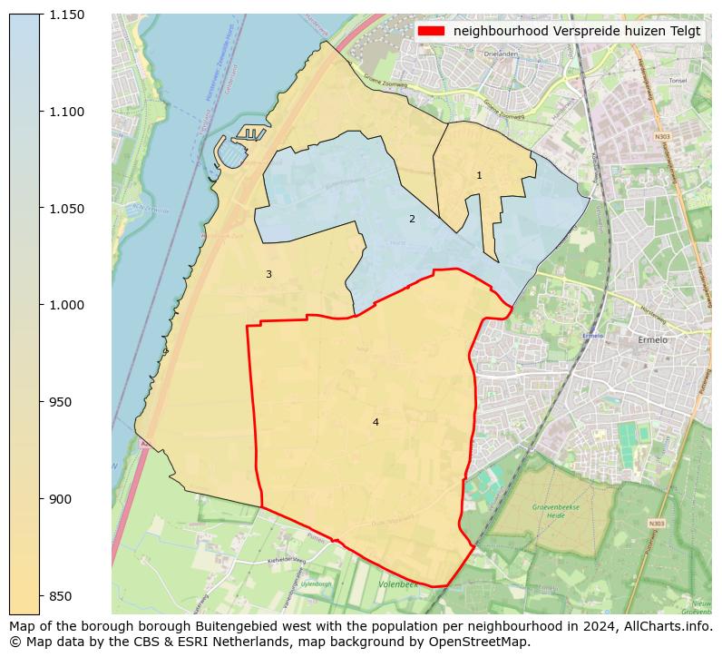 Image of the neighbourhood Verspreide huizen Telgt at the map. This image is used as introduction to this page. This page shows a lot of information about the population in the neighbourhood Verspreide huizen Telgt (such as the distribution by age groups of the residents, the composition of households, whether inhabitants are natives or Dutch with an immigration background, data about the houses (numbers, types, price development, use, type of property, ...) and more (car ownership, energy consumption, ...) based on open data from the Dutch Central Bureau of Statistics and various other sources!