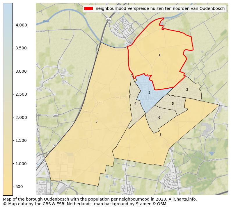 Map of the borough Oudenbosch with the population per neighbourhood in 2023. This page shows a lot of information about residents (such as the distribution by age groups, family composition, gender, native or Dutch with an immigration background, ...), homes (numbers, types, price development, use, type of property, ...) and more (car ownership, energy consumption, ...) based on open data from the Dutch Central Bureau of Statistics and various other sources!
