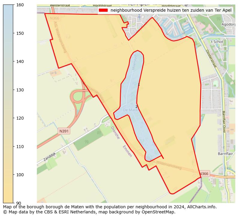 Image of the neighbourhood Verspreide huizen ten zuiden van Ter Apel at the map. This image is used as introduction to this page. This page shows a lot of information about the population in the neighbourhood Verspreide huizen ten zuiden van Ter Apel (such as the distribution by age groups of the residents, the composition of households, whether inhabitants are natives or Dutch with an immigration background, data about the houses (numbers, types, price development, use, type of property, ...) and more (car ownership, energy consumption, ...) based on open data from the Dutch Central Bureau of Statistics and various other sources!