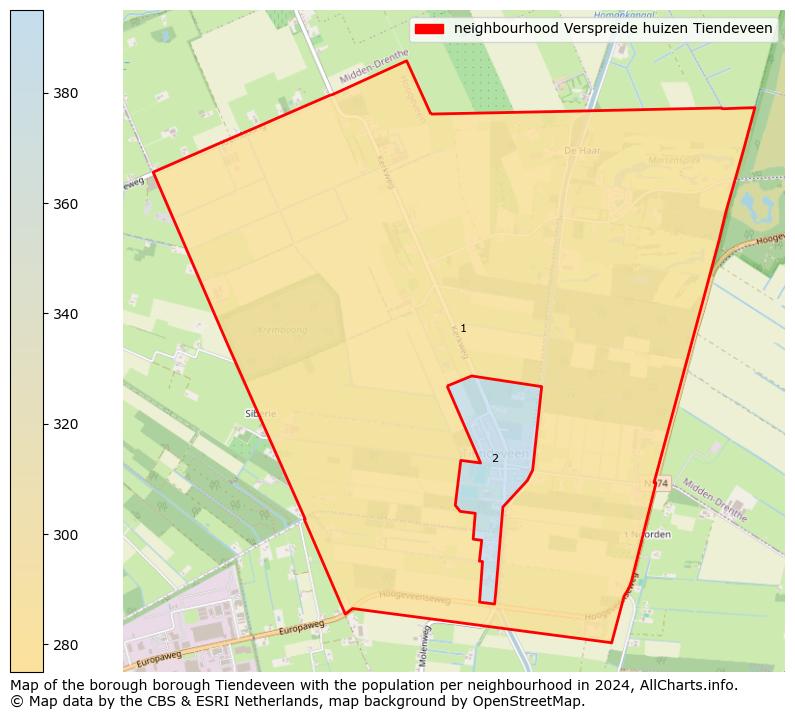 Image of the neighbourhood Verspreide huizen Tiendeveen at the map. This image is used as introduction to this page. This page shows a lot of information about the population in the neighbourhood Verspreide huizen Tiendeveen (such as the distribution by age groups of the residents, the composition of households, whether inhabitants are natives or Dutch with an immigration background, data about the houses (numbers, types, price development, use, type of property, ...) and more (car ownership, energy consumption, ...) based on open data from the Dutch Central Bureau of Statistics and various other sources!