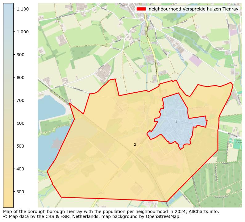 Image of the neighbourhood Verspreide huizen Tienray at the map. This image is used as introduction to this page. This page shows a lot of information about the population in the neighbourhood Verspreide huizen Tienray (such as the distribution by age groups of the residents, the composition of households, whether inhabitants are natives or Dutch with an immigration background, data about the houses (numbers, types, price development, use, type of property, ...) and more (car ownership, energy consumption, ...) based on open data from the Dutch Central Bureau of Statistics and various other sources!