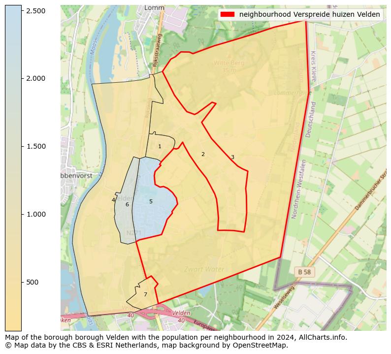 Image of the neighbourhood Verspreide huizen Velden at the map. This image is used as introduction to this page. This page shows a lot of information about the population in the neighbourhood Verspreide huizen Velden (such as the distribution by age groups of the residents, the composition of households, whether inhabitants are natives or Dutch with an immigration background, data about the houses (numbers, types, price development, use, type of property, ...) and more (car ownership, energy consumption, ...) based on open data from the Dutch Central Bureau of Statistics and various other sources!