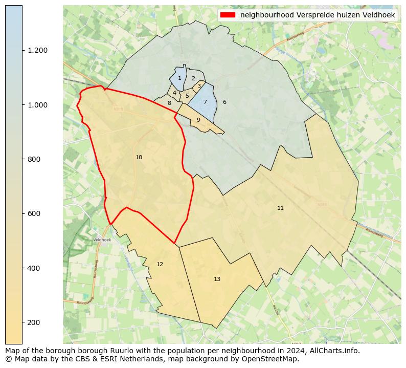 Image of the neighbourhood Verspreide huizen Veldhoek at the map. This image is used as introduction to this page. This page shows a lot of information about the population in the neighbourhood Verspreide huizen Veldhoek (such as the distribution by age groups of the residents, the composition of households, whether inhabitants are natives or Dutch with an immigration background, data about the houses (numbers, types, price development, use, type of property, ...) and more (car ownership, energy consumption, ...) based on open data from the Dutch Central Bureau of Statistics and various other sources!