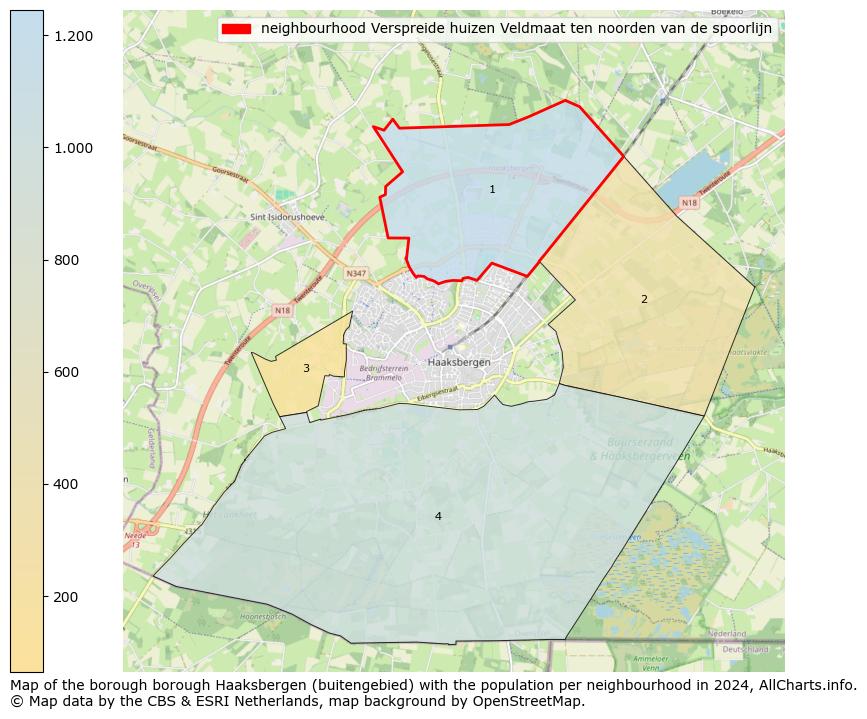 Image of the neighbourhood Verspreide huizen Veldmaat ten noorden van de spoorlijn at the map. This image is used as introduction to this page. This page shows a lot of information about the population in the neighbourhood Verspreide huizen Veldmaat ten noorden van de spoorlijn (such as the distribution by age groups of the residents, the composition of households, whether inhabitants are natives or Dutch with an immigration background, data about the houses (numbers, types, price development, use, type of property, ...) and more (car ownership, energy consumption, ...) based on open data from the Dutch Central Bureau of Statistics and various other sources!