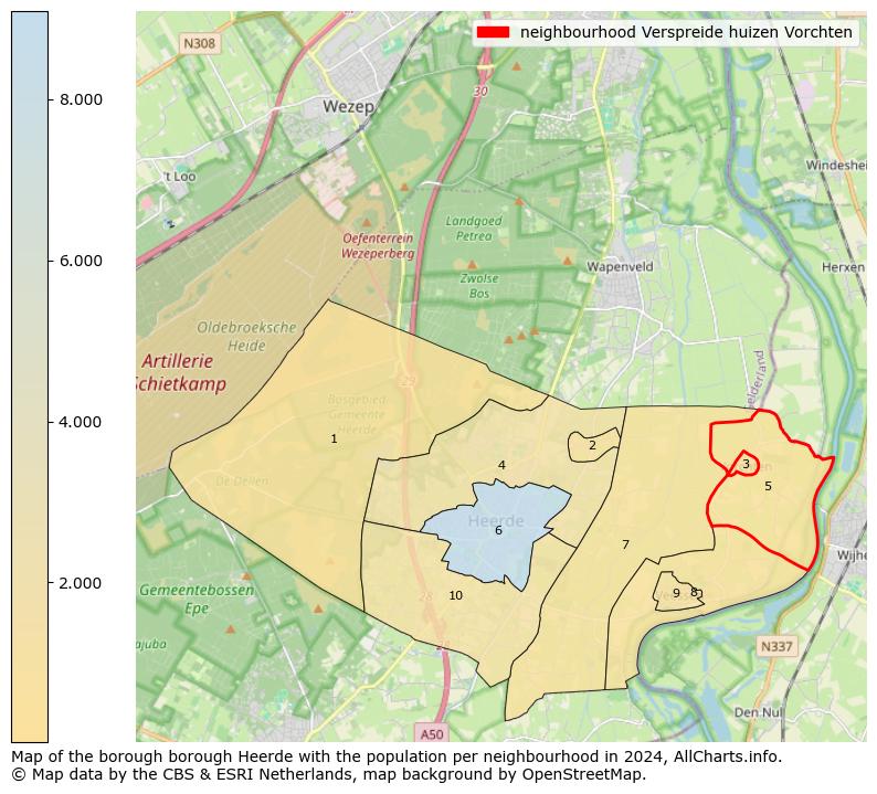 Image of the neighbourhood Verspreide huizen Vorchten at the map. This image is used as introduction to this page. This page shows a lot of information about the population in the neighbourhood Verspreide huizen Vorchten (such as the distribution by age groups of the residents, the composition of households, whether inhabitants are natives or Dutch with an immigration background, data about the houses (numbers, types, price development, use, type of property, ...) and more (car ownership, energy consumption, ...) based on open data from the Dutch Central Bureau of Statistics and various other sources!