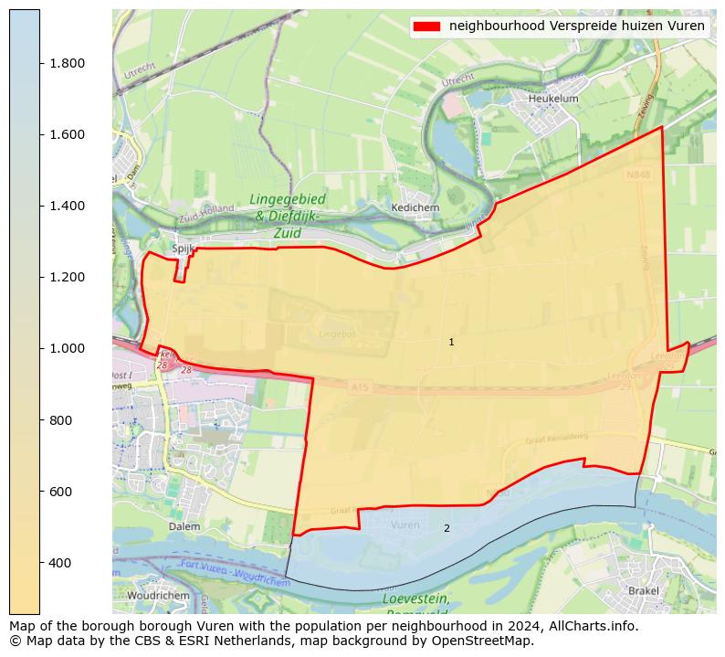 Image of the neighbourhood Verspreide huizen Vuren at the map. This image is used as introduction to this page. This page shows a lot of information about the population in the neighbourhood Verspreide huizen Vuren (such as the distribution by age groups of the residents, the composition of households, whether inhabitants are natives or Dutch with an immigration background, data about the houses (numbers, types, price development, use, type of property, ...) and more (car ownership, energy consumption, ...) based on open data from the Dutch Central Bureau of Statistics and various other sources!