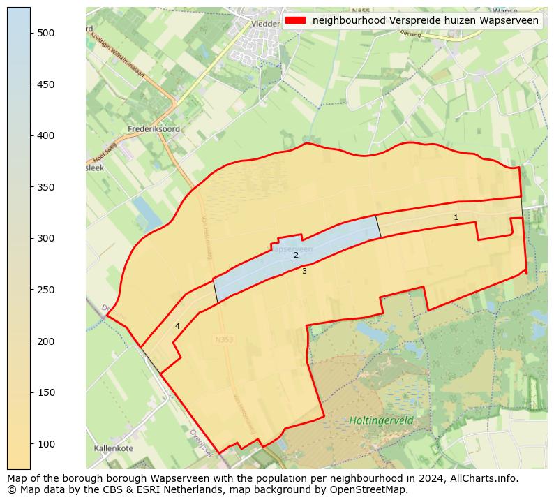 Image of the neighbourhood Verspreide huizen Wapserveen at the map. This image is used as introduction to this page. This page shows a lot of information about the population in the neighbourhood Verspreide huizen Wapserveen (such as the distribution by age groups of the residents, the composition of households, whether inhabitants are natives or Dutch with an immigration background, data about the houses (numbers, types, price development, use, type of property, ...) and more (car ownership, energy consumption, ...) based on open data from the Dutch Central Bureau of Statistics and various other sources!