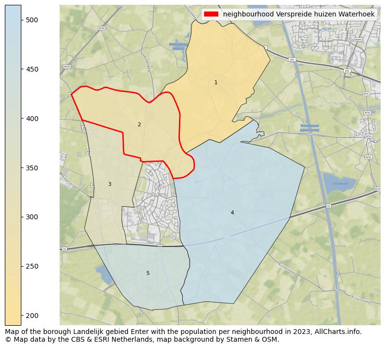 Map of the borough Landelijk gebied Enter with the population per neighbourhood in 2023. This page shows a lot of information about residents (such as the distribution by age groups, family composition, gender, native or Dutch with an immigration background, ...), homes (numbers, types, price development, use, type of property, ...) and more (car ownership, energy consumption, ...) based on open data from the Dutch Central Bureau of Statistics and various other sources!