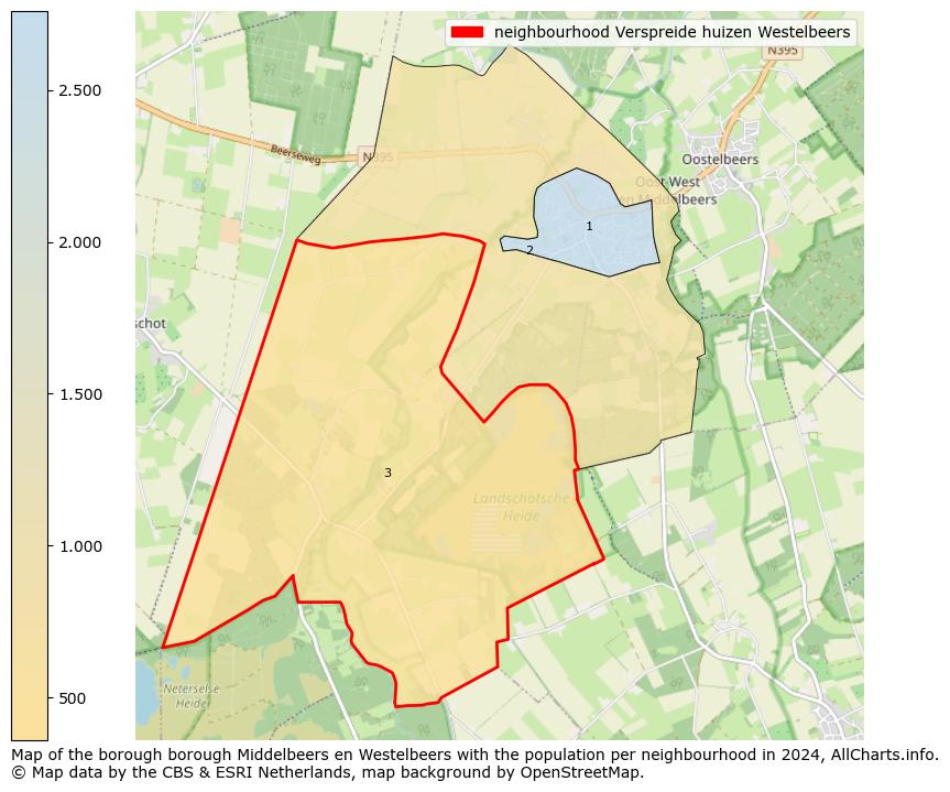 Image of the neighbourhood Verspreide huizen Westelbeers at the map. This image is used as introduction to this page. This page shows a lot of information about the population in the neighbourhood Verspreide huizen Westelbeers (such as the distribution by age groups of the residents, the composition of households, whether inhabitants are natives or Dutch with an immigration background, data about the houses (numbers, types, price development, use, type of property, ...) and more (car ownership, energy consumption, ...) based on open data from the Dutch Central Bureau of Statistics and various other sources!