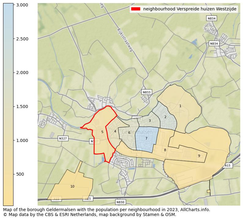 Map of the borough Geldermalsen with the population per neighbourhood in 2023. This page shows a lot of information about residents (such as the distribution by age groups, family composition, gender, native or Dutch with an immigration background, ...), homes (numbers, types, price development, use, type of property, ...) and more (car ownership, energy consumption, ...) based on open data from the Dutch Central Bureau of Statistics and various other sources!