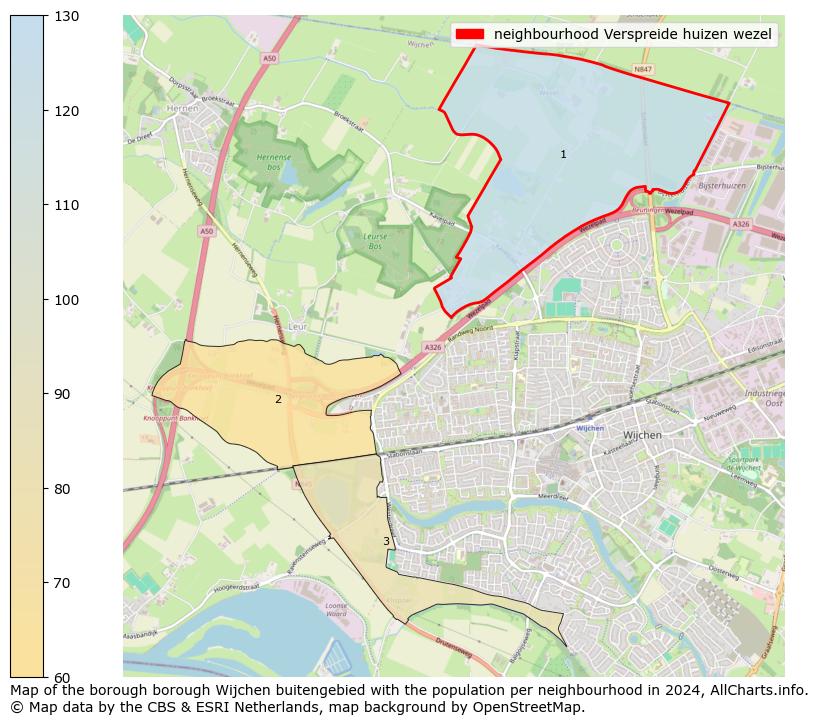 Image of the neighbourhood Verspreide huizen wezel at the map. This image is used as introduction to this page. This page shows a lot of information about the population in the neighbourhood Verspreide huizen wezel (such as the distribution by age groups of the residents, the composition of households, whether inhabitants are natives or Dutch with an immigration background, data about the houses (numbers, types, price development, use, type of property, ...) and more (car ownership, energy consumption, ...) based on open data from the Dutch Central Bureau of Statistics and various other sources!