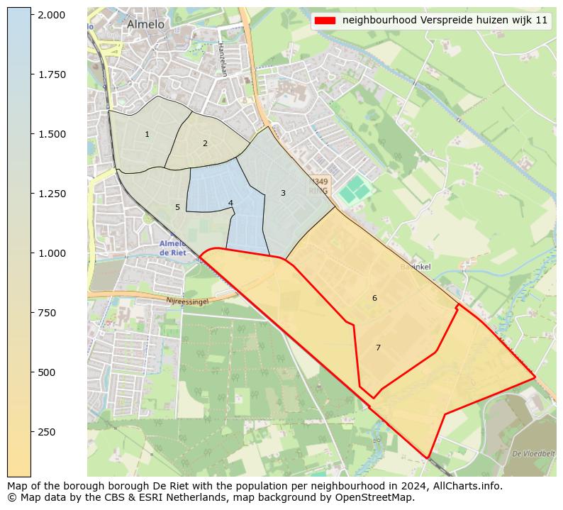 Image of the neighbourhood Verspreide huizen wijk 11 at the map. This image is used as introduction to this page. This page shows a lot of information about the population in the neighbourhood Verspreide huizen wijk 11 (such as the distribution by age groups of the residents, the composition of households, whether inhabitants are natives or Dutch with an immigration background, data about the houses (numbers, types, price development, use, type of property, ...) and more (car ownership, energy consumption, ...) based on open data from the Dutch Central Bureau of Statistics and various other sources!