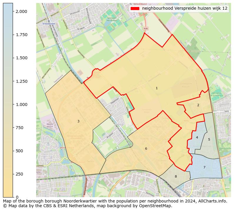 Image of the neighbourhood Verspreide huizen wijk 12 at the map. This image is used as introduction to this page. This page shows a lot of information about the population in the neighbourhood Verspreide huizen wijk 12 (such as the distribution by age groups of the residents, the composition of households, whether inhabitants are natives or Dutch with an immigration background, data about the houses (numbers, types, price development, use, type of property, ...) and more (car ownership, energy consumption, ...) based on open data from the Dutch Central Bureau of Statistics and various other sources!