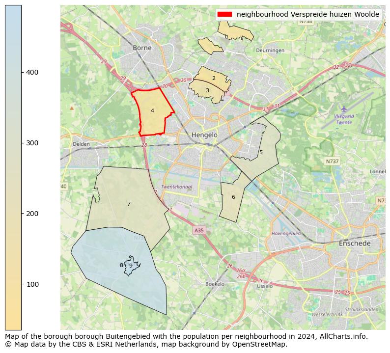 Image of the neighbourhood Verspreide huizen Woolde at the map. This image is used as introduction to this page. This page shows a lot of information about the population in the neighbourhood Verspreide huizen Woolde (such as the distribution by age groups of the residents, the composition of households, whether inhabitants are natives or Dutch with an immigration background, data about the houses (numbers, types, price development, use, type of property, ...) and more (car ownership, energy consumption, ...) based on open data from the Dutch Central Bureau of Statistics and various other sources!