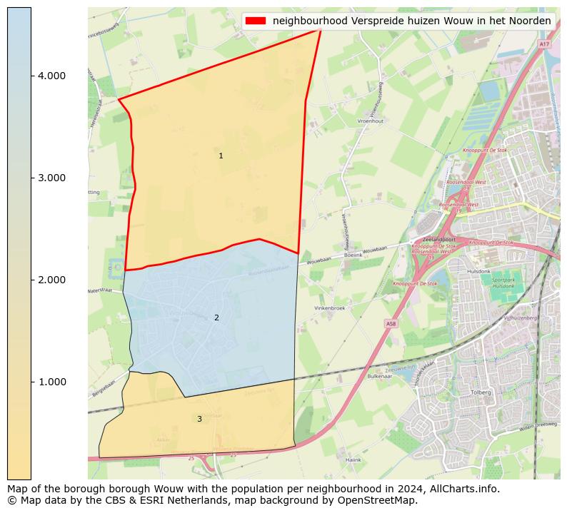 Image of the neighbourhood Verspreide huizen Wouw in het Noorden at the map. This image is used as introduction to this page. This page shows a lot of information about the population in the neighbourhood Verspreide huizen Wouw in het Noorden (such as the distribution by age groups of the residents, the composition of households, whether inhabitants are natives or Dutch with an immigration background, data about the houses (numbers, types, price development, use, type of property, ...) and more (car ownership, energy consumption, ...) based on open data from the Dutch Central Bureau of Statistics and various other sources!