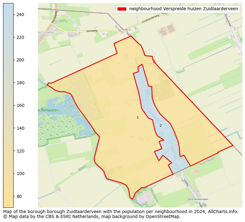 Image of the neighbourhood Verspreide huizen Zuidlaarderveen at the map. This image is used as introduction to this page. This page shows a lot of information about the population in the neighbourhood Verspreide huizen Zuidlaarderveen (such as the distribution by age groups of the residents, the composition of households, whether inhabitants are natives or Dutch with an immigration background, data about the houses (numbers, types, price development, use, type of property, ...) and more (car ownership, energy consumption, ...) based on open data from the Dutch Central Bureau of Statistics and various other sources!