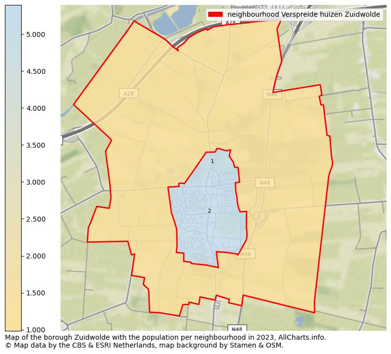 Map of the borough Zuidwolde with the population per neighbourhood in 2023. This page shows a lot of information about residents (such as the distribution by age groups, family composition, gender, native or Dutch with an immigration background, ...), homes (numbers, types, price development, use, type of property, ...) and more (car ownership, energy consumption, ...) based on open data from the Dutch Central Bureau of Statistics and various other sources!