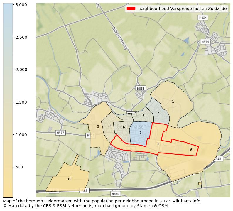Map of the borough Geldermalsen with the population per neighbourhood in 2023. This page shows a lot of information about residents (such as the distribution by age groups, family composition, gender, native or Dutch with an immigration background, ...), homes (numbers, types, price development, use, type of property, ...) and more (car ownership, energy consumption, ...) based on open data from the Dutch Central Bureau of Statistics and various other sources!