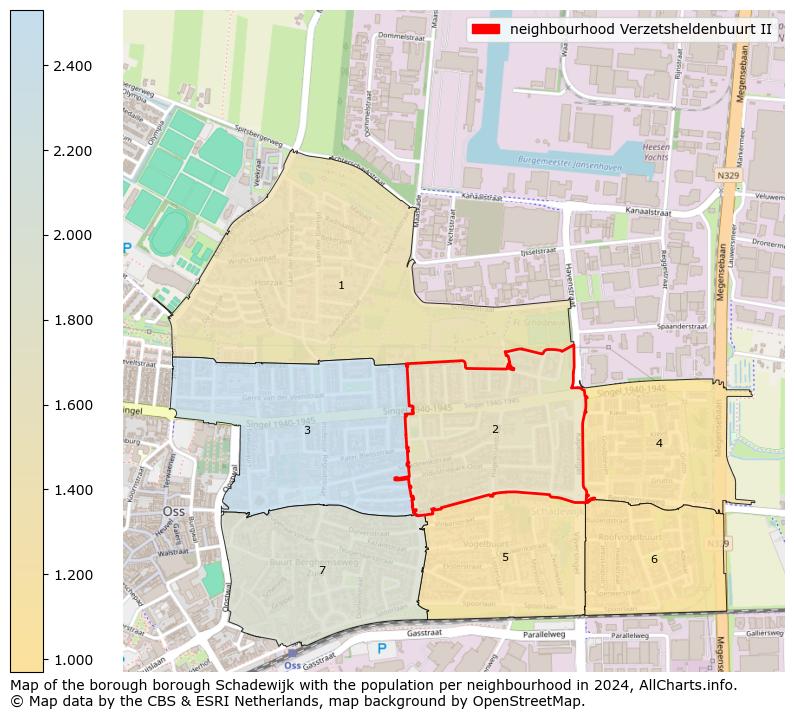 Image of the neighbourhood Verzetsheldenbuurt II at the map. This image is used as introduction to this page. This page shows a lot of information about the population in the neighbourhood Verzetsheldenbuurt II (such as the distribution by age groups of the residents, the composition of households, whether inhabitants are natives or Dutch with an immigration background, data about the houses (numbers, types, price development, use, type of property, ...) and more (car ownership, energy consumption, ...) based on open data from the Dutch Central Bureau of Statistics and various other sources!