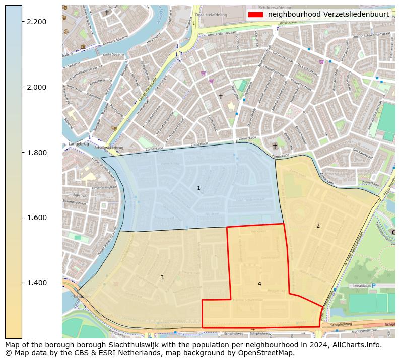 Image of the neighbourhood Verzetsliedenbuurt at the map. This image is used as introduction to this page. This page shows a lot of information about the population in the neighbourhood Verzetsliedenbuurt (such as the distribution by age groups of the residents, the composition of households, whether inhabitants are natives or Dutch with an immigration background, data about the houses (numbers, types, price development, use, type of property, ...) and more (car ownership, energy consumption, ...) based on open data from the Dutch Central Bureau of Statistics and various other sources!