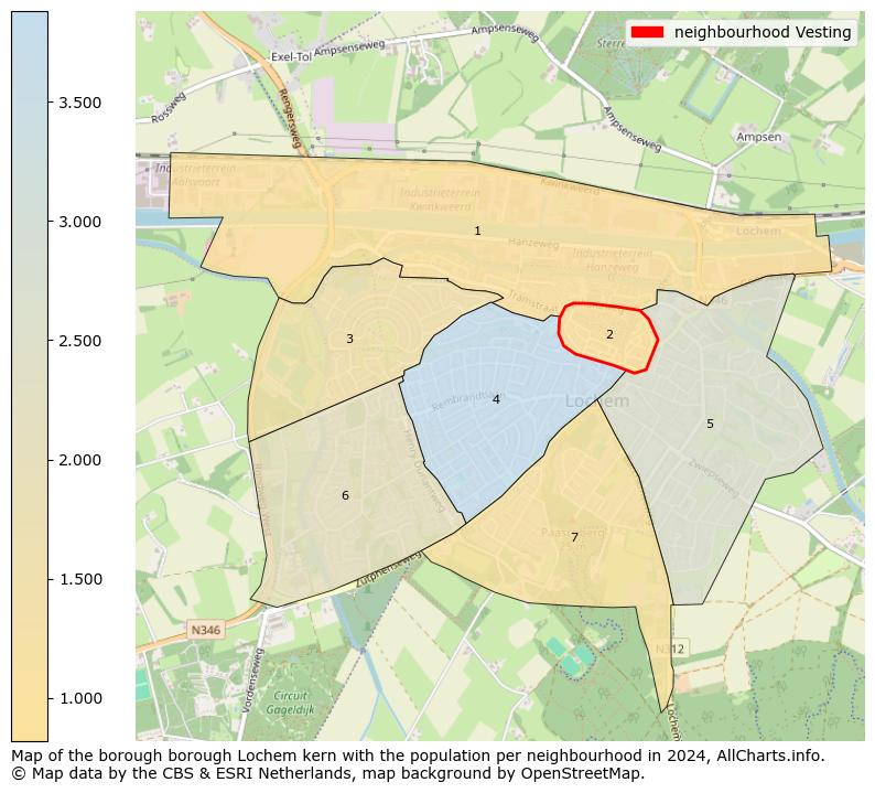 Image of the neighbourhood Vesting at the map. This image is used as introduction to this page. This page shows a lot of information about the population in the neighbourhood Vesting (such as the distribution by age groups of the residents, the composition of households, whether inhabitants are natives or Dutch with an immigration background, data about the houses (numbers, types, price development, use, type of property, ...) and more (car ownership, energy consumption, ...) based on open data from the Dutch Central Bureau of Statistics and various other sources!