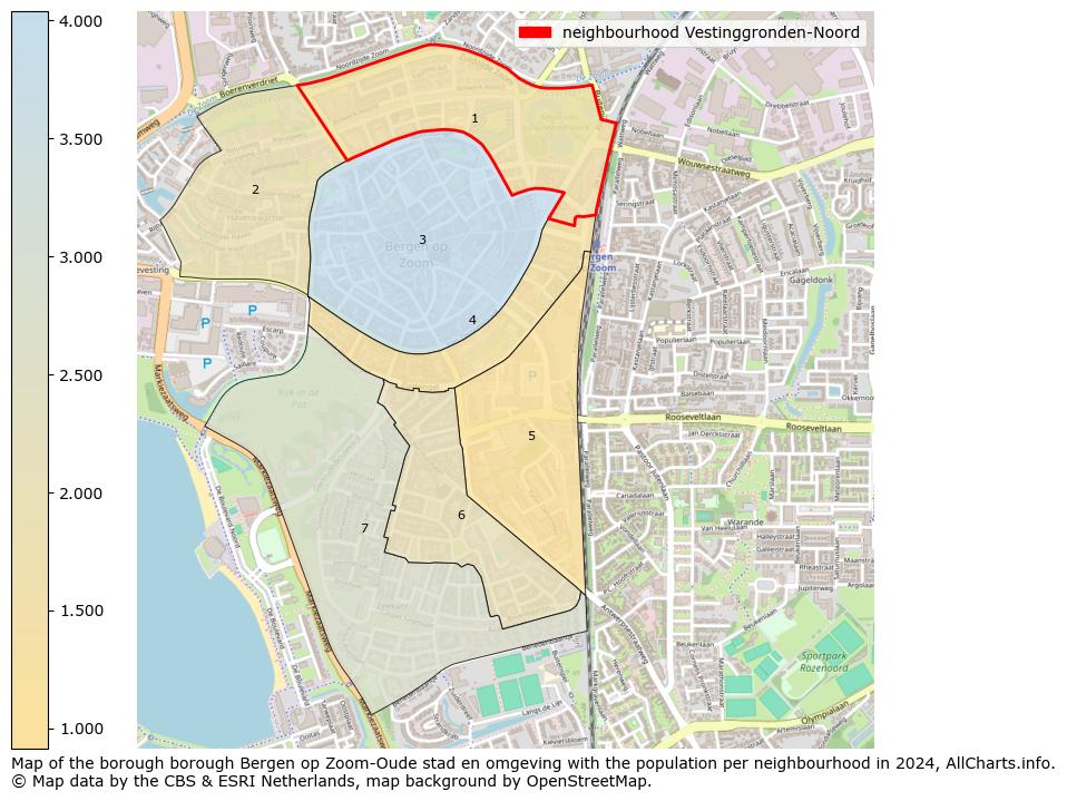 Image of the neighbourhood Vestinggronden-Noord at the map. This image is used as introduction to this page. This page shows a lot of information about the population in the neighbourhood Vestinggronden-Noord (such as the distribution by age groups of the residents, the composition of households, whether inhabitants are natives or Dutch with an immigration background, data about the houses (numbers, types, price development, use, type of property, ...) and more (car ownership, energy consumption, ...) based on open data from the Dutch Central Bureau of Statistics and various other sources!