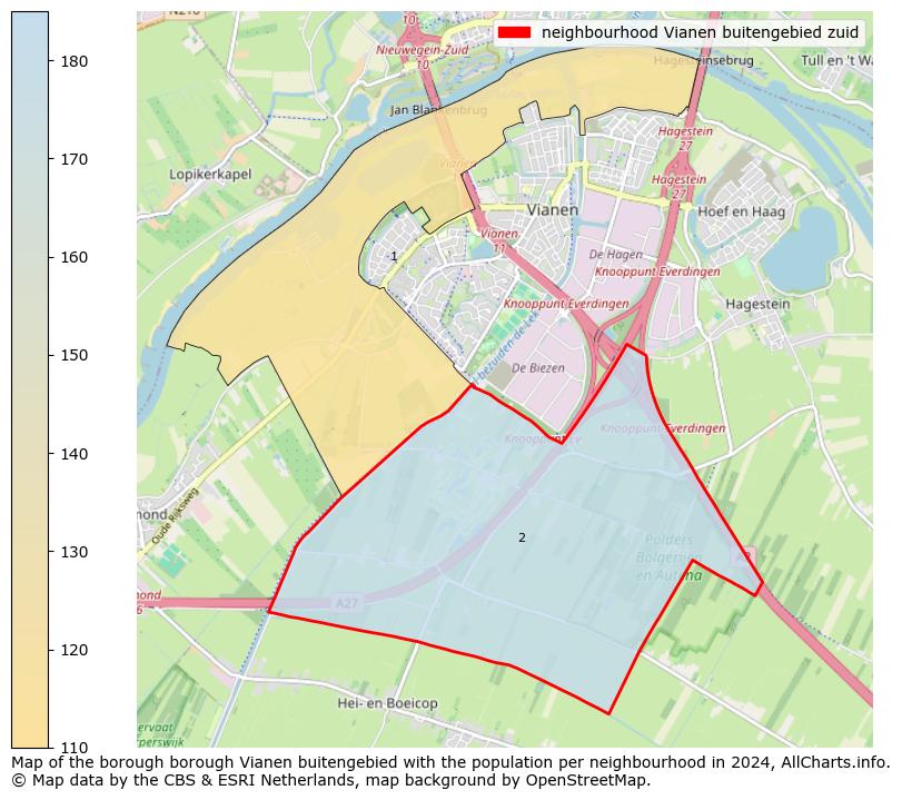 Image of the neighbourhood Vianen buitengebied zuid at the map. This image is used as introduction to this page. This page shows a lot of information about the population in the neighbourhood Vianen buitengebied zuid (such as the distribution by age groups of the residents, the composition of households, whether inhabitants are natives or Dutch with an immigration background, data about the houses (numbers, types, price development, use, type of property, ...) and more (car ownership, energy consumption, ...) based on open data from the Dutch Central Bureau of Statistics and various other sources!