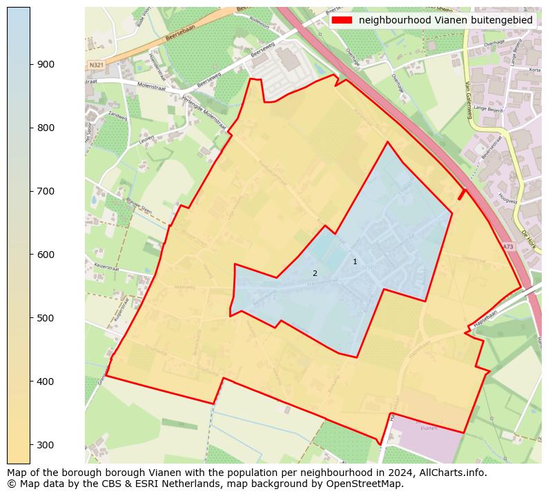 Image of the neighbourhood Vianen buitengebied at the map. This image is used as introduction to this page. This page shows a lot of information about the population in the neighbourhood Vianen buitengebied (such as the distribution by age groups of the residents, the composition of households, whether inhabitants are natives or Dutch with an immigration background, data about the houses (numbers, types, price development, use, type of property, ...) and more (car ownership, energy consumption, ...) based on open data from the Dutch Central Bureau of Statistics and various other sources!