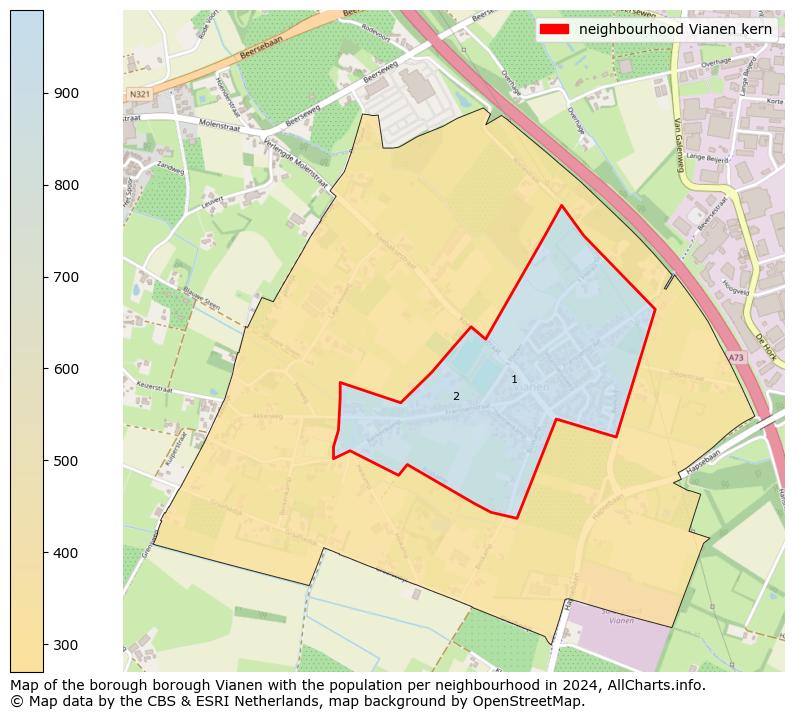 Image of the neighbourhood Vianen kern at the map. This image is used as introduction to this page. This page shows a lot of information about the population in the neighbourhood Vianen kern (such as the distribution by age groups of the residents, the composition of households, whether inhabitants are natives or Dutch with an immigration background, data about the houses (numbers, types, price development, use, type of property, ...) and more (car ownership, energy consumption, ...) based on open data from the Dutch Central Bureau of Statistics and various other sources!