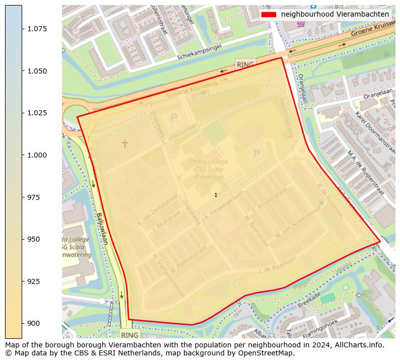 Image of the neighbourhood Vierambachten at the map. This image is used as introduction to this page. This page shows a lot of information about the population in the neighbourhood Vierambachten (such as the distribution by age groups of the residents, the composition of households, whether inhabitants are natives or Dutch with an immigration background, data about the houses (numbers, types, price development, use, type of property, ...) and more (car ownership, energy consumption, ...) based on open data from the Dutch Central Bureau of Statistics and various other sources!