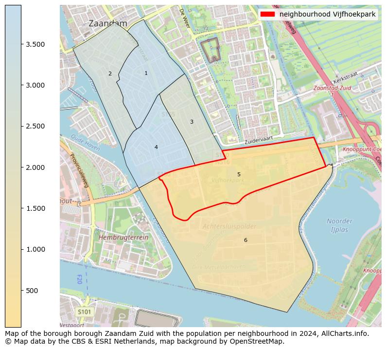 Image of the neighbourhood Vijfhoekpark at the map. This image is used as introduction to this page. This page shows a lot of information about the population in the neighbourhood Vijfhoekpark (such as the distribution by age groups of the residents, the composition of households, whether inhabitants are natives or Dutch with an immigration background, data about the houses (numbers, types, price development, use, type of property, ...) and more (car ownership, energy consumption, ...) based on open data from the Dutch Central Bureau of Statistics and various other sources!