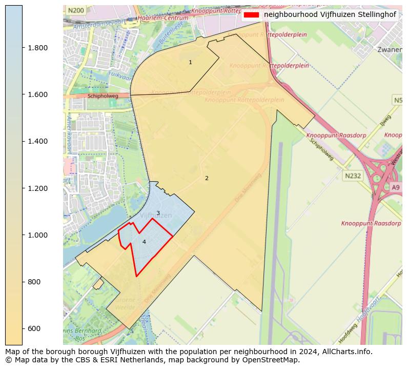 Image of the neighbourhood Vijfhuizen Stellinghof at the map. This image is used as introduction to this page. This page shows a lot of information about the population in the neighbourhood Vijfhuizen Stellinghof (such as the distribution by age groups of the residents, the composition of households, whether inhabitants are natives or Dutch with an immigration background, data about the houses (numbers, types, price development, use, type of property, ...) and more (car ownership, energy consumption, ...) based on open data from the Dutch Central Bureau of Statistics and various other sources!