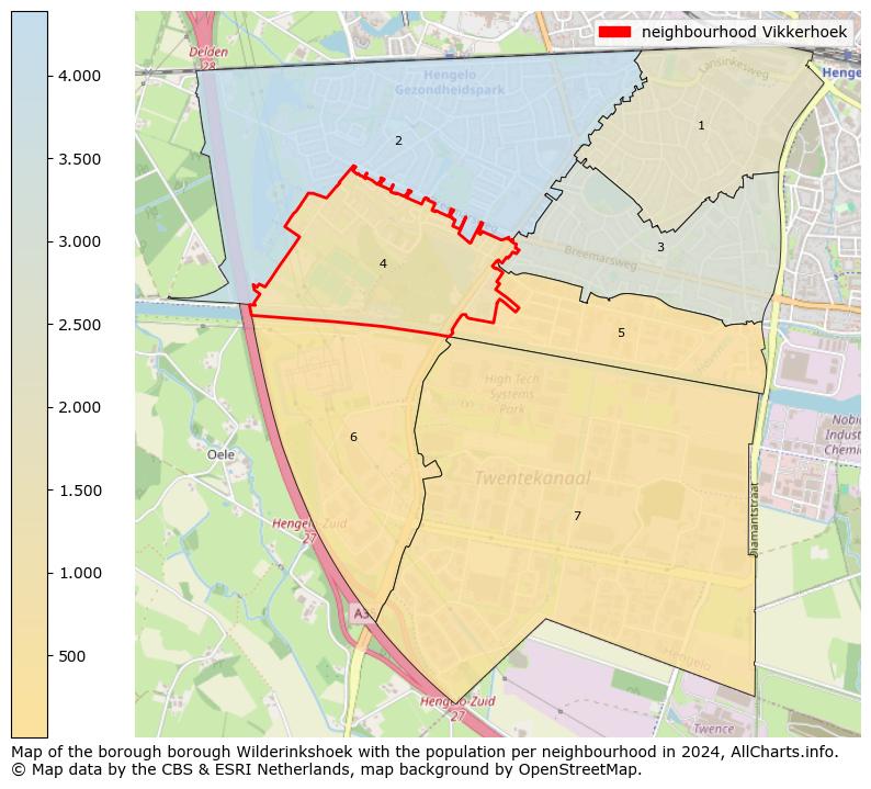 Image of the neighbourhood Vikkerhoek at the map. This image is used as introduction to this page. This page shows a lot of information about the population in the neighbourhood Vikkerhoek (such as the distribution by age groups of the residents, the composition of households, whether inhabitants are natives or Dutch with an immigration background, data about the houses (numbers, types, price development, use, type of property, ...) and more (car ownership, energy consumption, ...) based on open data from the Dutch Central Bureau of Statistics and various other sources!