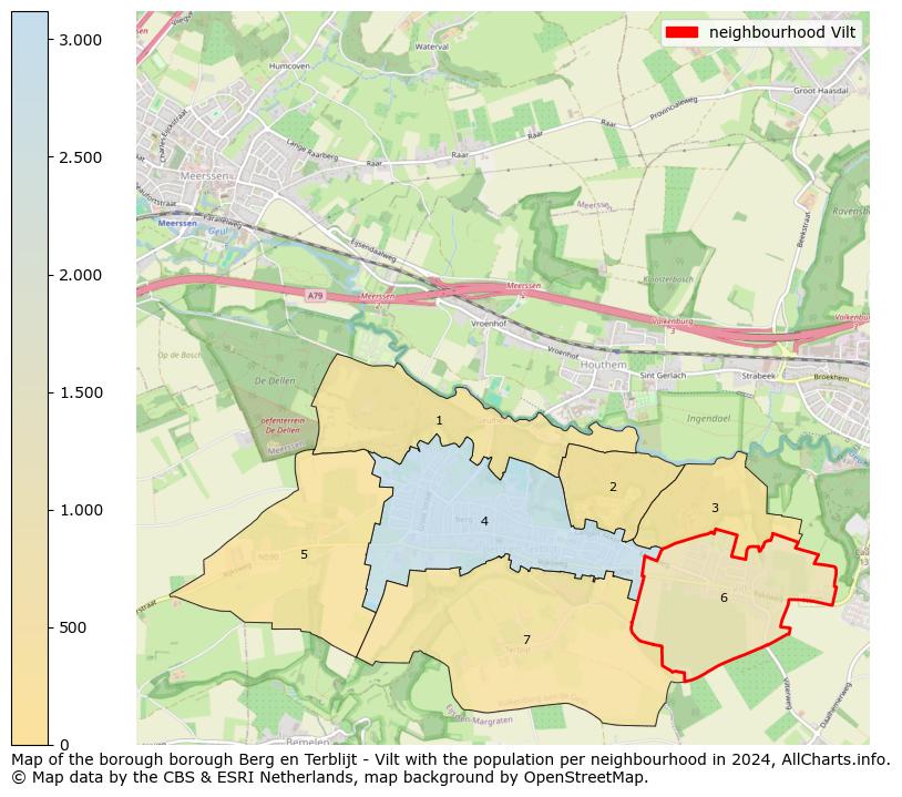 Image of the neighbourhood Vilt at the map. This image is used as introduction to this page. This page shows a lot of information about the population in the neighbourhood Vilt (such as the distribution by age groups of the residents, the composition of households, whether inhabitants are natives or Dutch with an immigration background, data about the houses (numbers, types, price development, use, type of property, ...) and more (car ownership, energy consumption, ...) based on open data from the Dutch Central Bureau of Statistics and various other sources!