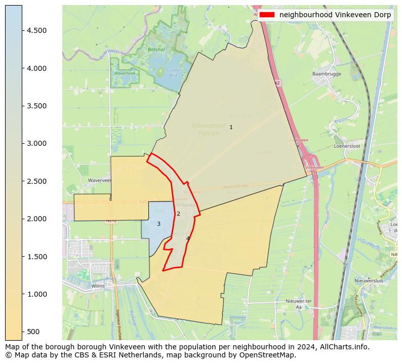 Image of the neighbourhood Vinkeveen Dorp at the map. This image is used as introduction to this page. This page shows a lot of information about the population in the neighbourhood Vinkeveen Dorp (such as the distribution by age groups of the residents, the composition of households, whether inhabitants are natives or Dutch with an immigration background, data about the houses (numbers, types, price development, use, type of property, ...) and more (car ownership, energy consumption, ...) based on open data from the Dutch Central Bureau of Statistics and various other sources!