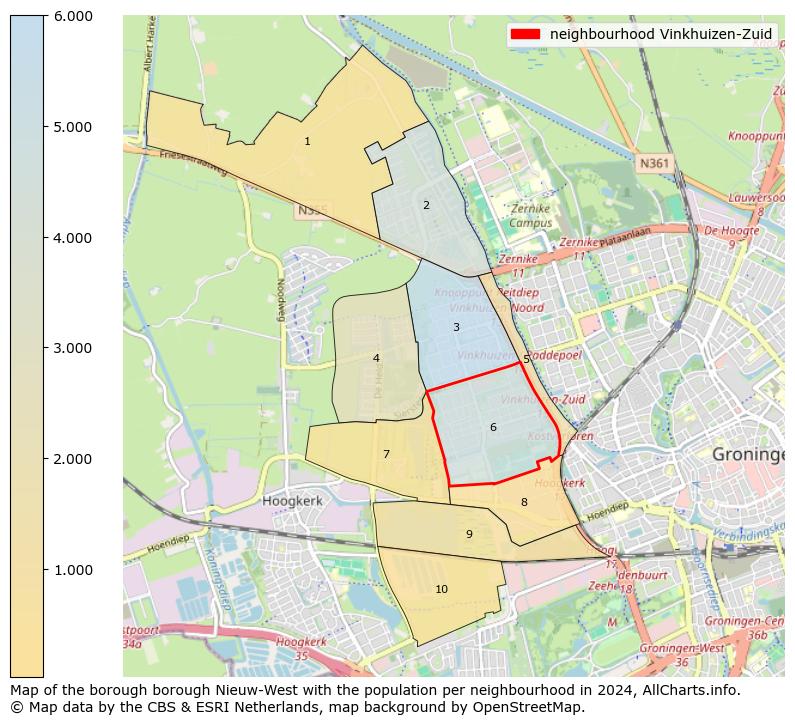 Image of the neighbourhood Vinkhuizen-Zuid at the map. This image is used as introduction to this page. This page shows a lot of information about the population in the neighbourhood Vinkhuizen-Zuid (such as the distribution by age groups of the residents, the composition of households, whether inhabitants are natives or Dutch with an immigration background, data about the houses (numbers, types, price development, use, type of property, ...) and more (car ownership, energy consumption, ...) based on open data from the Dutch Central Bureau of Statistics and various other sources!