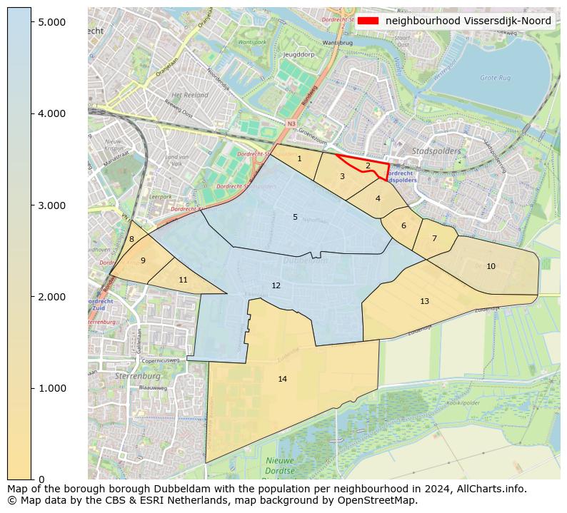 Image of the neighbourhood Vissersdijk-Noord at the map. This image is used as introduction to this page. This page shows a lot of information about the population in the neighbourhood Vissersdijk-Noord (such as the distribution by age groups of the residents, the composition of households, whether inhabitants are natives or Dutch with an immigration background, data about the houses (numbers, types, price development, use, type of property, ...) and more (car ownership, energy consumption, ...) based on open data from the Dutch Central Bureau of Statistics and various other sources!