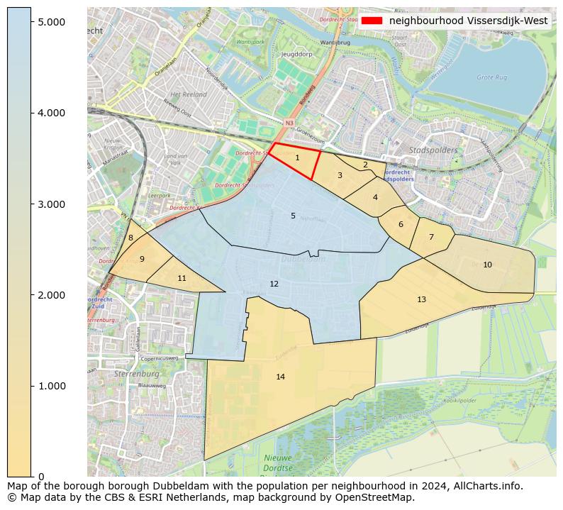 Image of the neighbourhood Vissersdijk-West at the map. This image is used as introduction to this page. This page shows a lot of information about the population in the neighbourhood Vissersdijk-West (such as the distribution by age groups of the residents, the composition of households, whether inhabitants are natives or Dutch with an immigration background, data about the houses (numbers, types, price development, use, type of property, ...) and more (car ownership, energy consumption, ...) based on open data from the Dutch Central Bureau of Statistics and various other sources!