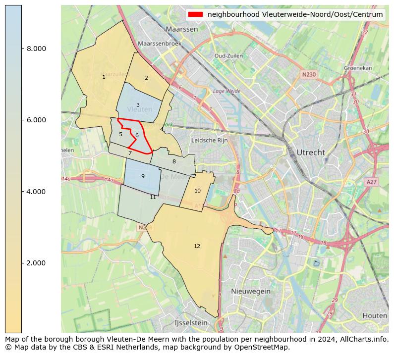 Image of the neighbourhood Vleuterweide-Noord/Oost/Centrum at the map. This image is used as introduction to this page. This page shows a lot of information about the population in the neighbourhood Vleuterweide-Noord/Oost/Centrum (such as the distribution by age groups of the residents, the composition of households, whether inhabitants are natives or Dutch with an immigration background, data about the houses (numbers, types, price development, use, type of property, ...) and more (car ownership, energy consumption, ...) based on open data from the Dutch Central Bureau of Statistics and various other sources!