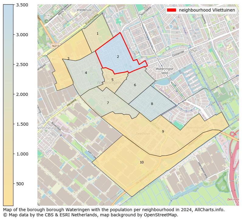 Image of the neighbourhood Vliettuinen at the map. This image is used as introduction to this page. This page shows a lot of information about the population in the neighbourhood Vliettuinen (such as the distribution by age groups of the residents, the composition of households, whether inhabitants are natives or Dutch with an immigration background, data about the houses (numbers, types, price development, use, type of property, ...) and more (car ownership, energy consumption, ...) based on open data from the Dutch Central Bureau of Statistics and various other sources!