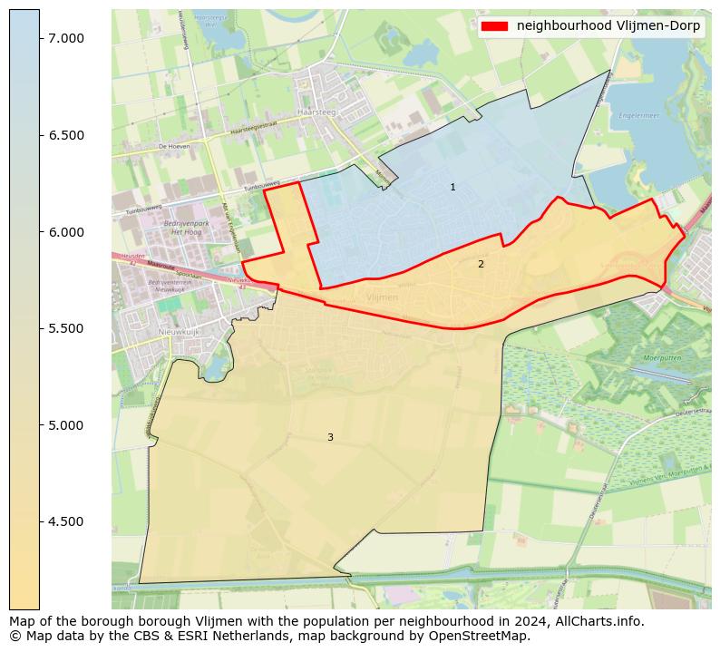 Image of the neighbourhood Vlijmen-Dorp at the map. This image is used as introduction to this page. This page shows a lot of information about the population in the neighbourhood Vlijmen-Dorp (such as the distribution by age groups of the residents, the composition of households, whether inhabitants are natives or Dutch with an immigration background, data about the houses (numbers, types, price development, use, type of property, ...) and more (car ownership, energy consumption, ...) based on open data from the Dutch Central Bureau of Statistics and various other sources!