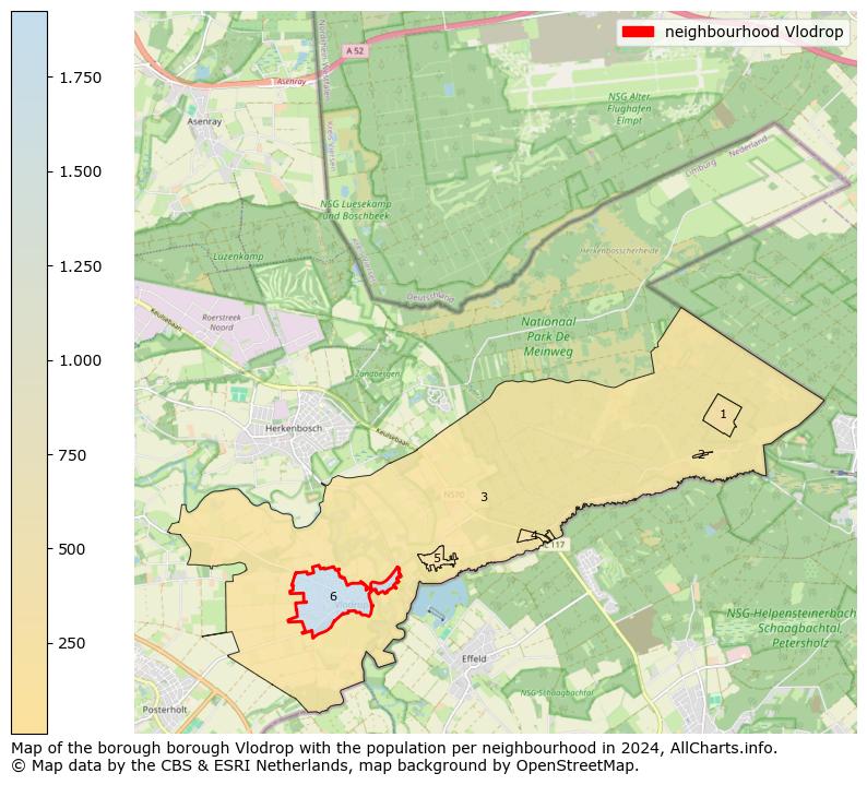 Image of the neighbourhood Vlodrop at the map. This image is used as introduction to this page. This page shows a lot of information about the population in the neighbourhood Vlodrop (such as the distribution by age groups of the residents, the composition of households, whether inhabitants are natives or Dutch with an immigration background, data about the houses (numbers, types, price development, use, type of property, ...) and more (car ownership, energy consumption, ...) based on open data from the Dutch Central Bureau of Statistics and various other sources!