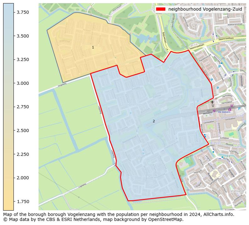 Image of the neighbourhood Vogelenzang-Zuid at the map. This image is used as introduction to this page. This page shows a lot of information about the population in the neighbourhood Vogelenzang-Zuid (such as the distribution by age groups of the residents, the composition of households, whether inhabitants are natives or Dutch with an immigration background, data about the houses (numbers, types, price development, use, type of property, ...) and more (car ownership, energy consumption, ...) based on open data from the Dutch Central Bureau of Statistics and various other sources!