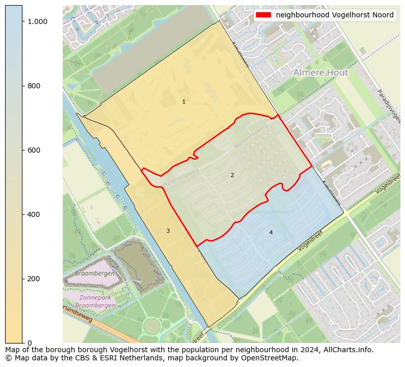 Image of the neighbourhood Vogelhorst Noord at the map. This image is used as introduction to this page. This page shows a lot of information about the population in the neighbourhood Vogelhorst Noord (such as the distribution by age groups of the residents, the composition of households, whether inhabitants are natives or Dutch with an immigration background, data about the houses (numbers, types, price development, use, type of property, ...) and more (car ownership, energy consumption, ...) based on open data from the Dutch Central Bureau of Statistics and various other sources!