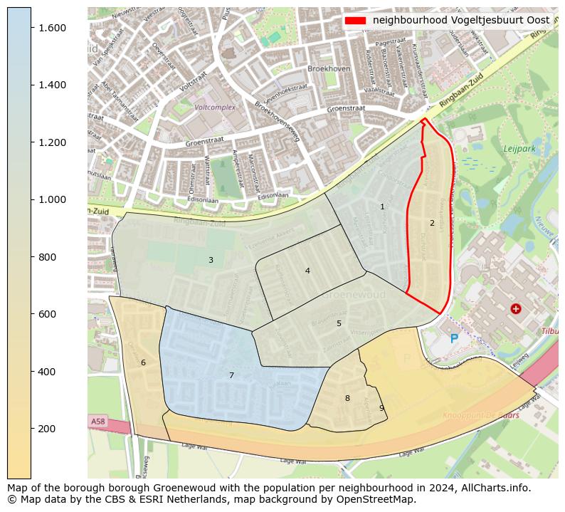 Image of the neighbourhood Vogeltjesbuurt Oost at the map. This image is used as introduction to this page. This page shows a lot of information about the population in the neighbourhood Vogeltjesbuurt Oost (such as the distribution by age groups of the residents, the composition of households, whether inhabitants are natives or Dutch with an immigration background, data about the houses (numbers, types, price development, use, type of property, ...) and more (car ownership, energy consumption, ...) based on open data from the Dutch Central Bureau of Statistics and various other sources!