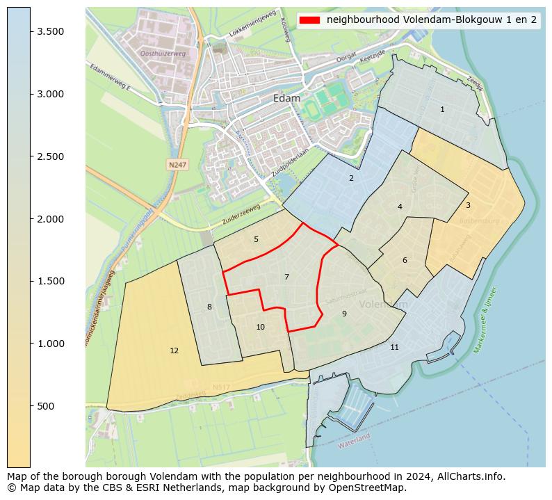 Image of the neighbourhood Volendam-Blokgouw 1 en 2 at the map. This image is used as introduction to this page. This page shows a lot of information about the population in the neighbourhood Volendam-Blokgouw 1 en 2 (such as the distribution by age groups of the residents, the composition of households, whether inhabitants are natives or Dutch with an immigration background, data about the houses (numbers, types, price development, use, type of property, ...) and more (car ownership, energy consumption, ...) based on open data from the Dutch Central Bureau of Statistics and various other sources!