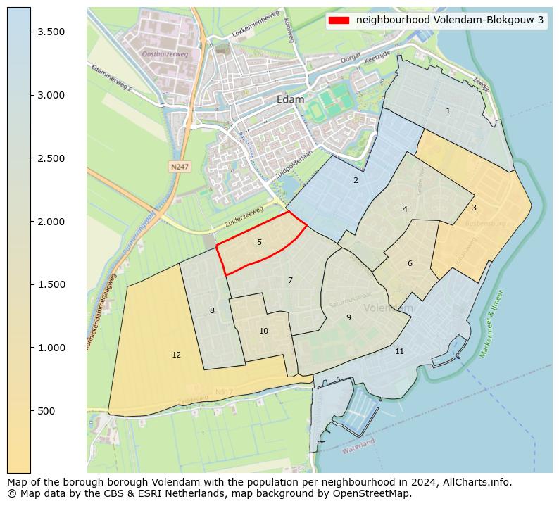 Image of the neighbourhood Volendam-Blokgouw 3 at the map. This image is used as introduction to this page. This page shows a lot of information about the population in the neighbourhood Volendam-Blokgouw 3 (such as the distribution by age groups of the residents, the composition of households, whether inhabitants are natives or Dutch with an immigration background, data about the houses (numbers, types, price development, use, type of property, ...) and more (car ownership, energy consumption, ...) based on open data from the Dutch Central Bureau of Statistics and various other sources!